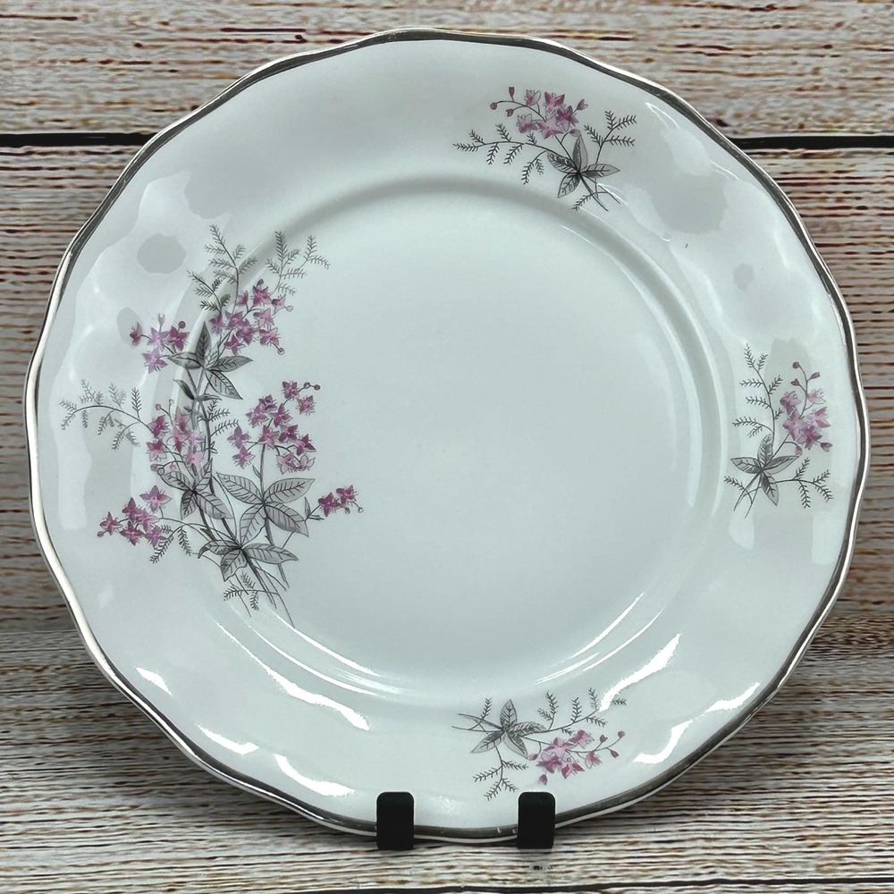 Favolina‎ Karolina Jarolina Poland China Dinner Plate Silver Scalloped 3879 9